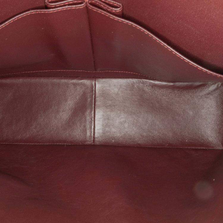 Pre Owned Chanel Classic Double Flap Jumbo Black Lambskin Shoulder Bag