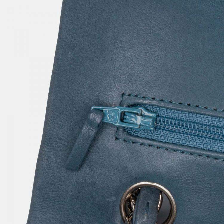 Pre Owned Chanel Classic Double Flap Medium Blue Lambskin Shoulder Bag