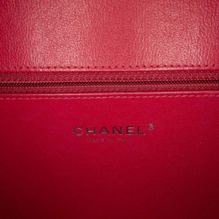 Pre Owned Chanel Black White Small Caviar Striped CC Filigree Vanity Case
