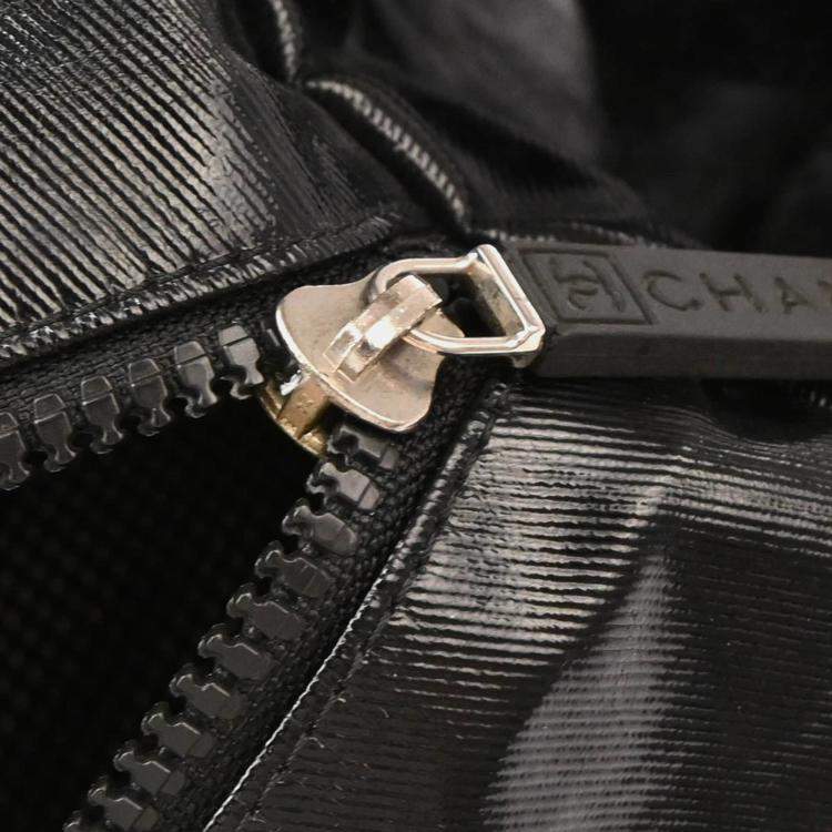 Pre Owned Chanel Sport Line Black PVC/Canvas Shoulder Bag