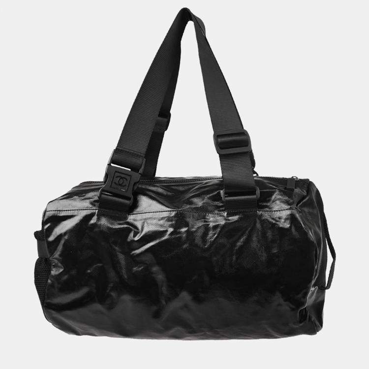 Pre Owned Chanel Sport Line Black PVC/Canvas Shoulder Bag