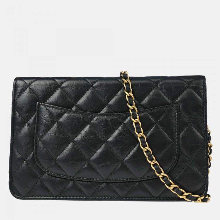 Pre Owned ChanelLucky Charms 2.55 Reissue Calfskin Wallet On Chain 