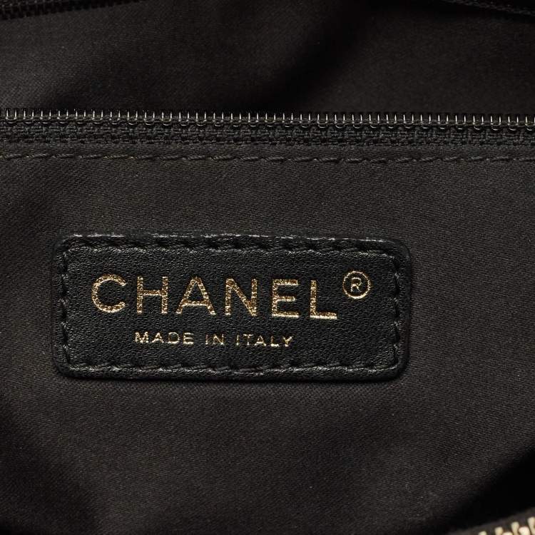 Pre Owned Chanel Black Quilted Caviar Leather GST Grand Shopping Tote