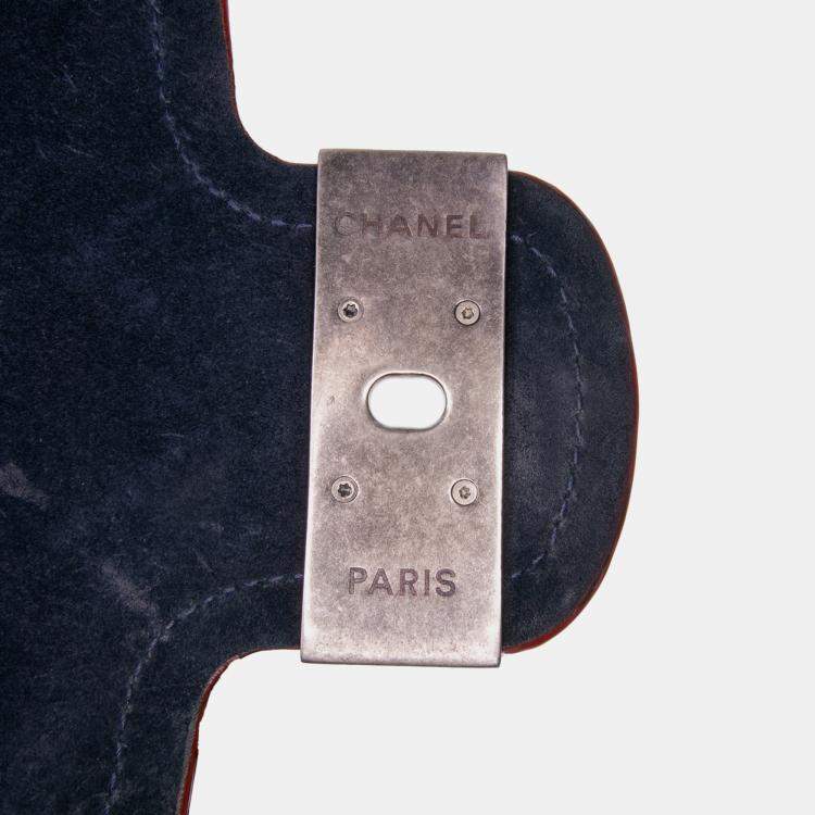 Pre Owned Chanel Blue Paris-Greece Calfskin Archi Chic Flap