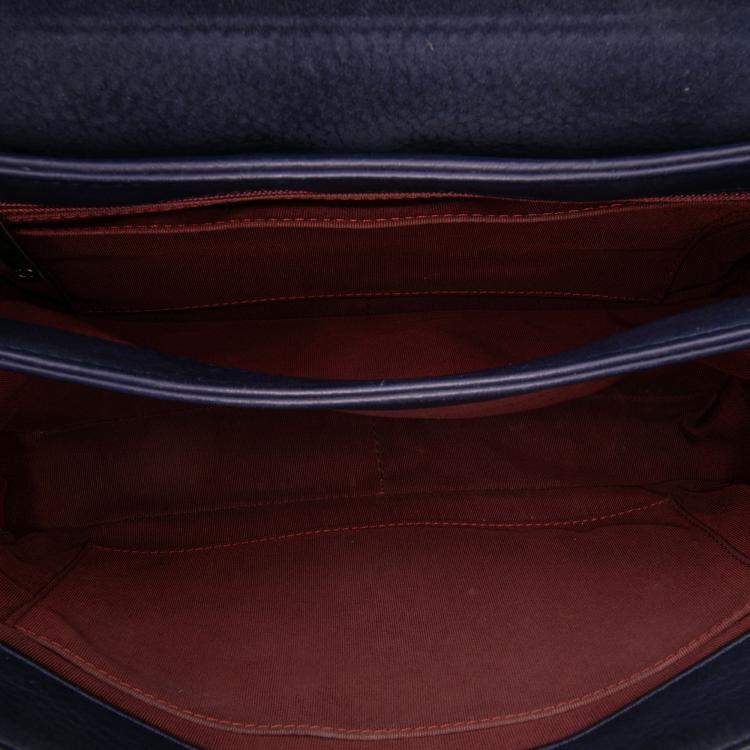 Pre Owned Chanel Blue Paris-Greece Calfskin Archi Chic Flap