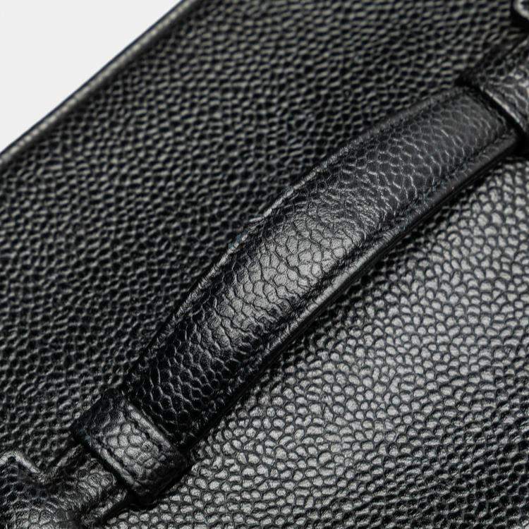 Pre Owned Chanel Black CC Caviar Vanity Case