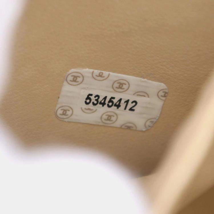 Pre Owned Chanel Coco Mark Yellow Grained Calfskin Handbag