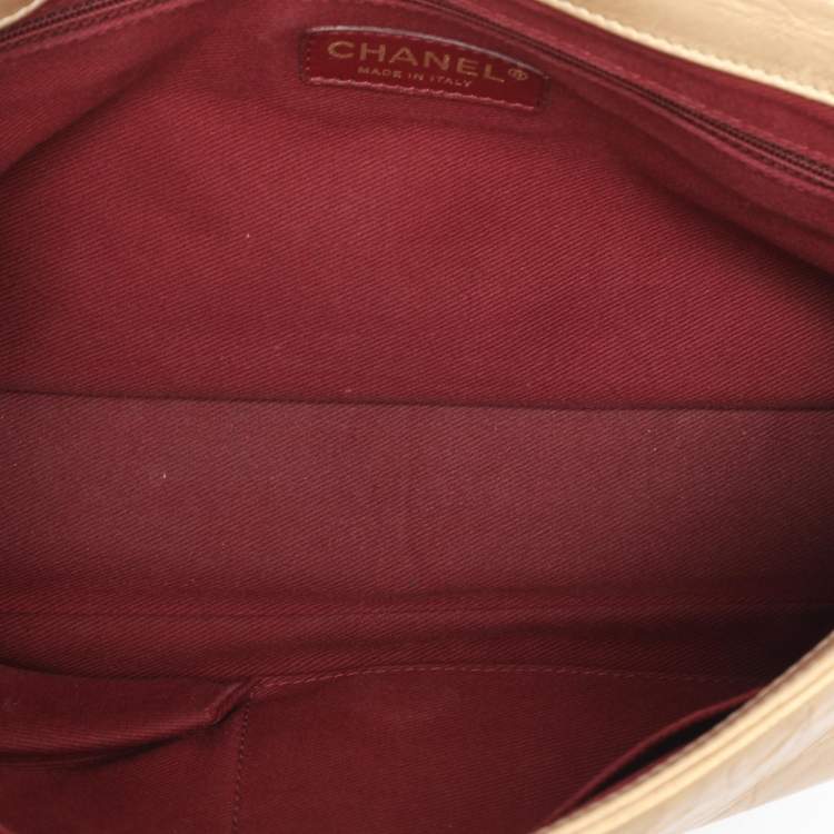 Pre Owned Chanel Gold Quilted Aged Calf Leather Paris-Bombay Pondichery Flap bag