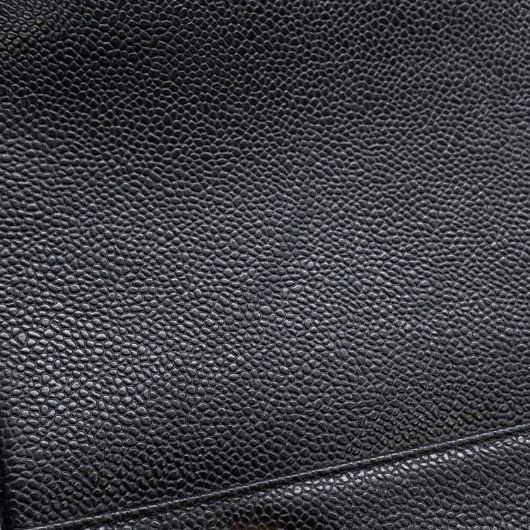 Pre Owned Chanel CC Black Caviar Leather Tote Bag