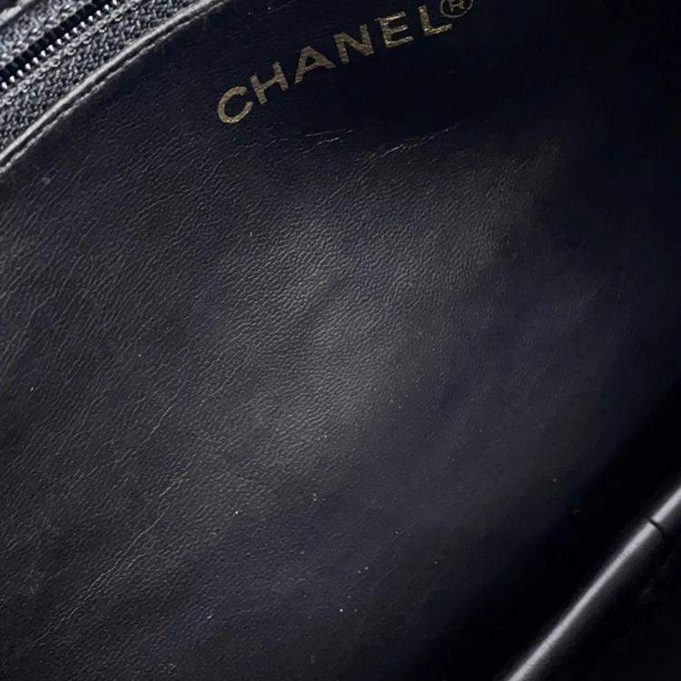 Pre Owned Chanel CC Black Caviar Leather Tote Bag
