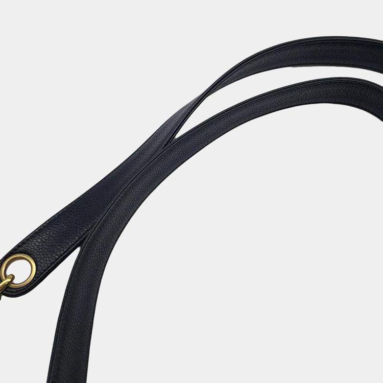 Pre Owned Chanel CC Black Caviar Leather Tote Bag