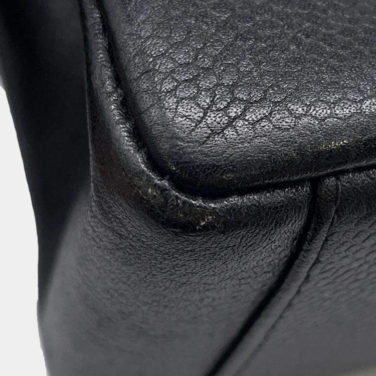 Pre Owned Chanel Diana Black Caviar Leather 25 Chain Shoulder Bag