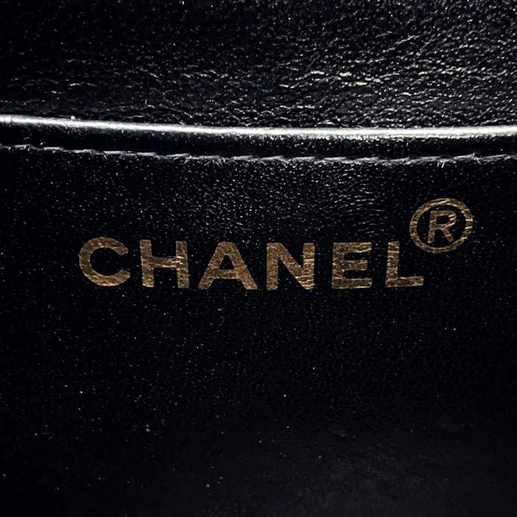 Pre Owned Chanel Diana Black Caviar Leather 25 Chain Shoulder Bag
