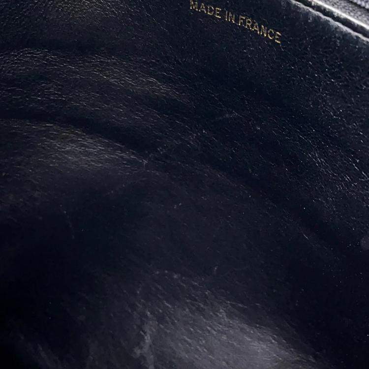 Pre Owned Chanel Deca Coco Black Caviar Leather Tote Bag