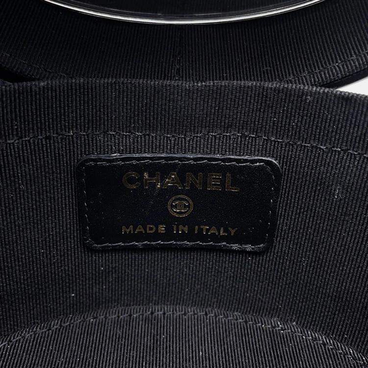 Pre Owned Chanel Mini Vanity Black Patent Leather Shoulder Bag
