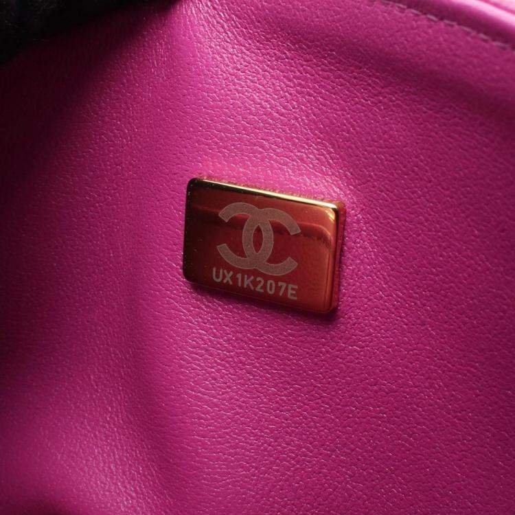 Pre Owned حقيبة شانيل كتف بالسلسلة فلاب مزدوج جلد العجل وردي ذهبية