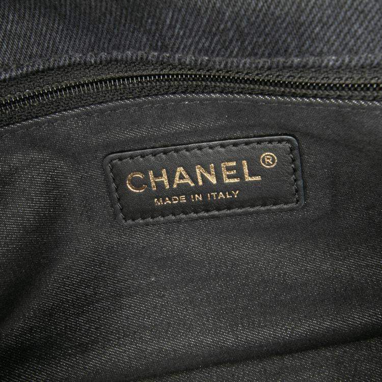 Pre Owned Chanel Grey Mini Rectangular Quilted Denim Mood Flap