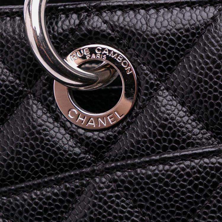 Pre Owned Chanel Black Caviar Grand Shopping Tote
