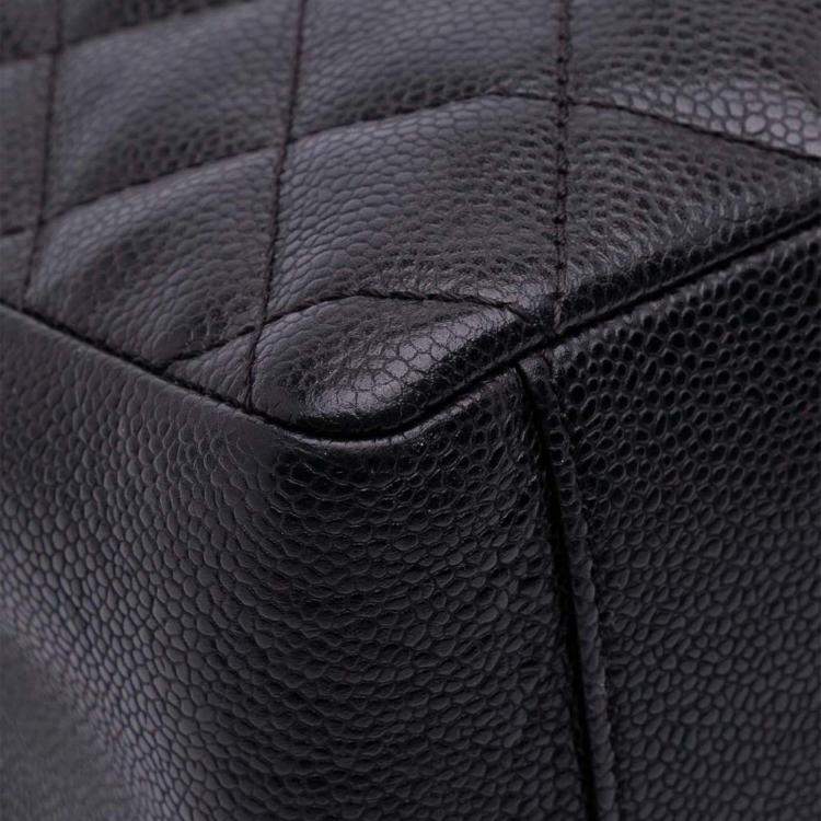 Pre Owned Chanel Black Caviar Grand Shopping Tote