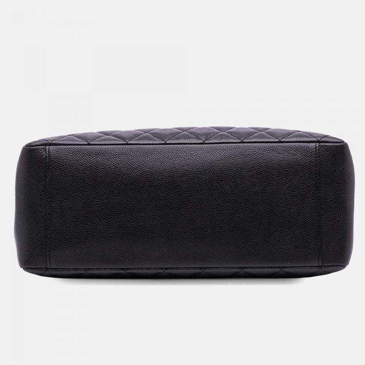 Pre Owned Chanel Black Caviar Grand Shopping Tote