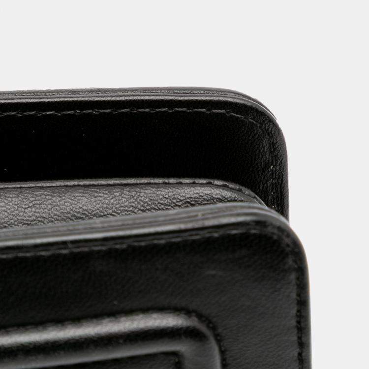 Pre Owned Chanel Black Lambskin CC Antico Flap Bag