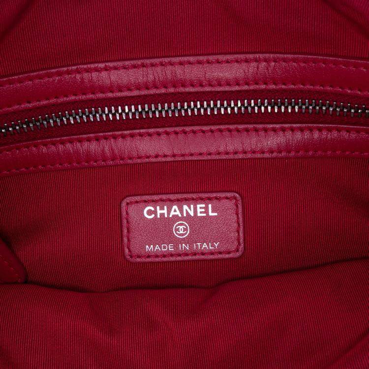 Pre Owned Chanel Black Medium Aged Calfskin Gabrielle O Case Clutch