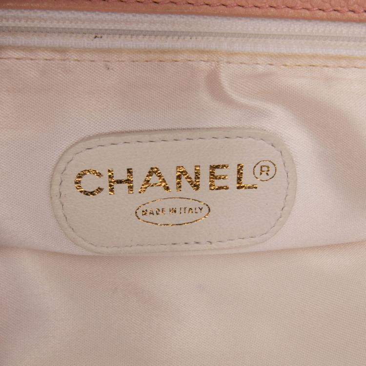 Pre Owned Chanel Pink CC Caviar Chain Tote