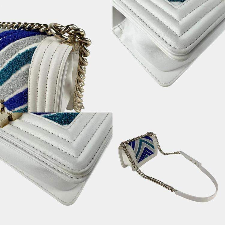 Pre Owned Chanel Boy Multicolor Leather Shoulder Bag