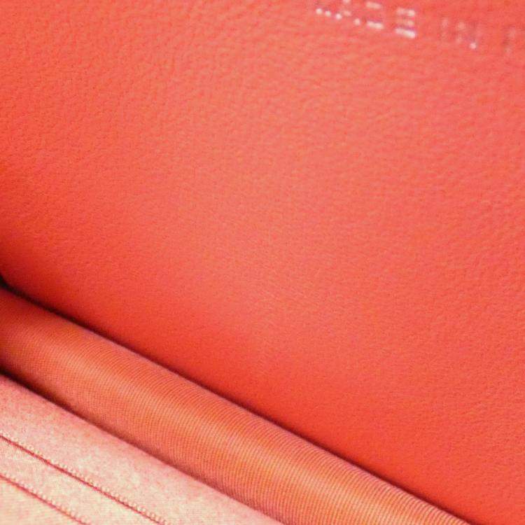 Pre Owned Chanel Pink, Red Leather Chain Wallet