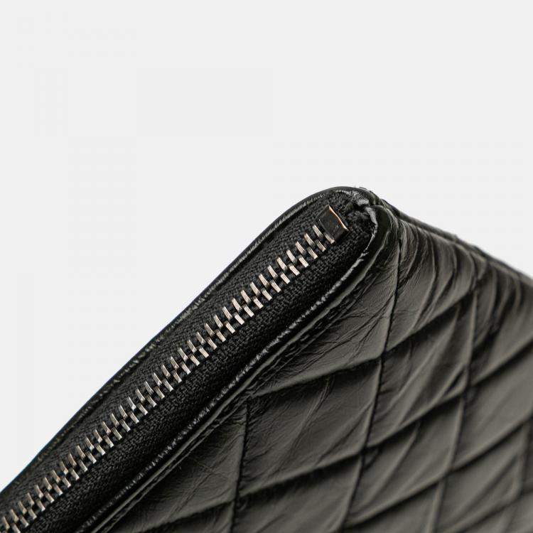 Pre Owned Chanel Large Aged Calfskin Gabrielle O Case Clutch