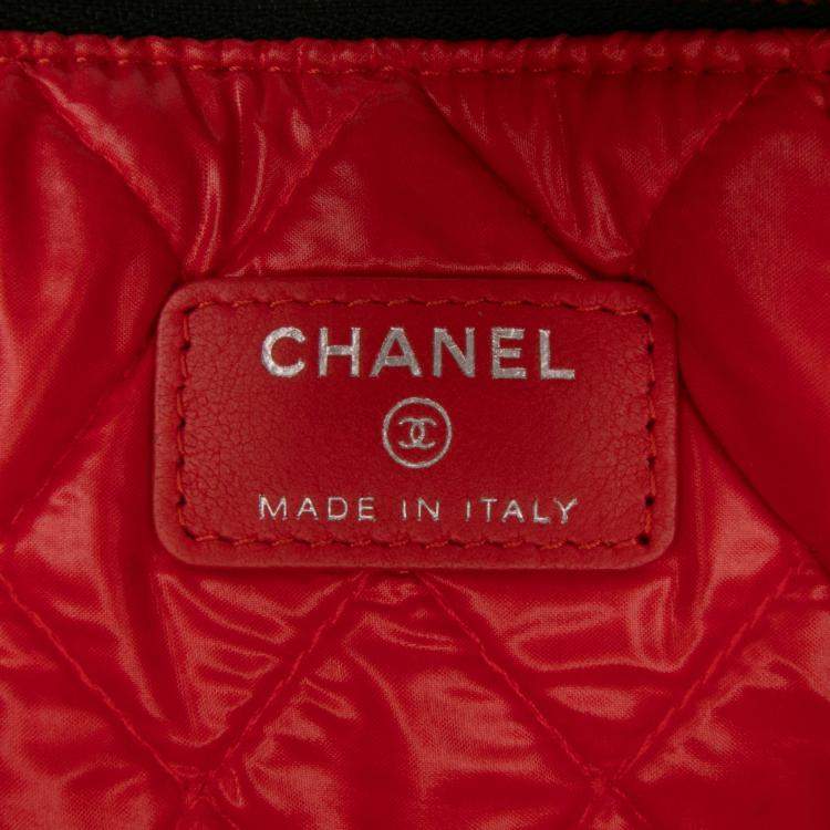 Pre Owned Chanel Black Medium Quilted Lambskin Data Center O Case Clutch