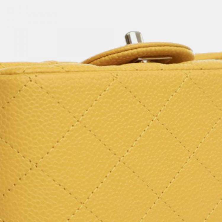 Pre Owned Chanel Mini Square Classic Caviar Single Flap