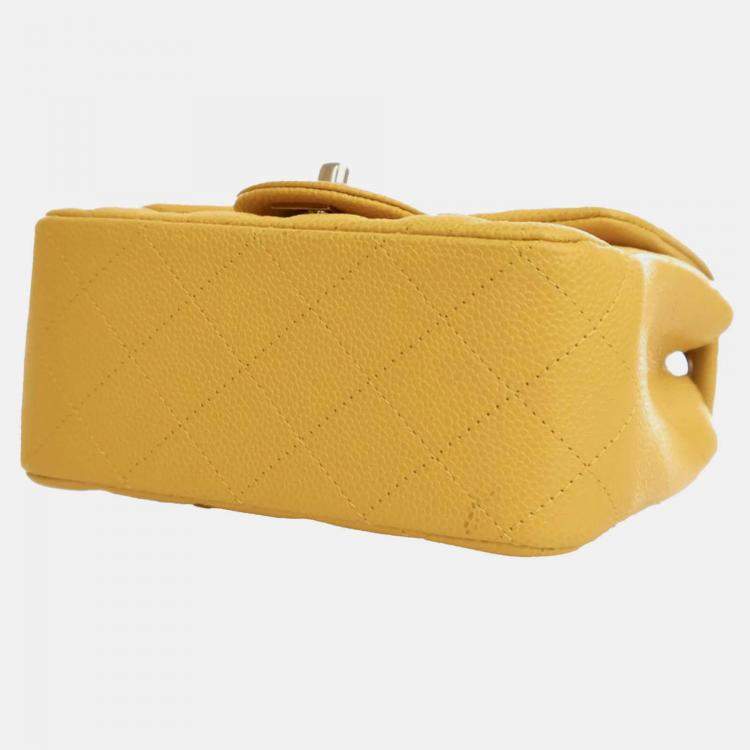 Pre Owned Chanel Mini Square Classic Caviar Single Flap