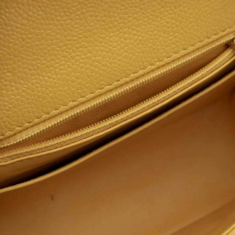Pre Owned Chanel Mini Square Classic Caviar Single Flap