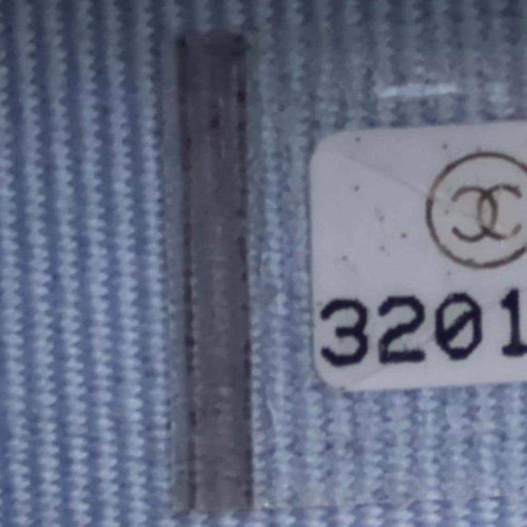 Pre Owned Chanel CC In Love Heart Mini Blue Lambskin Belt Bag