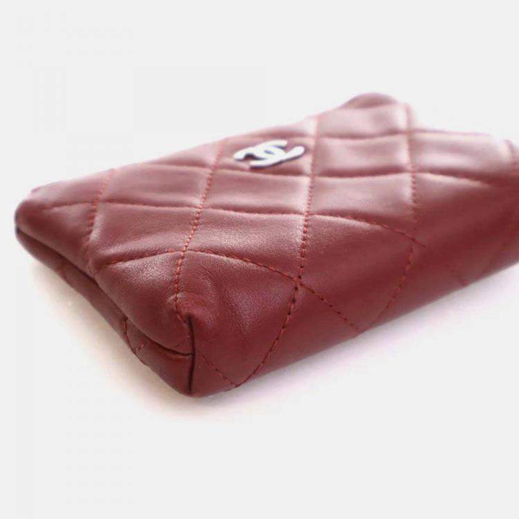 Pre Owned Chanel Lambskin Key Pouch 