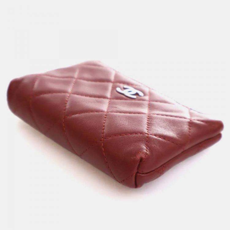 Pre Owned Chanel Lambskin Key Pouch 
