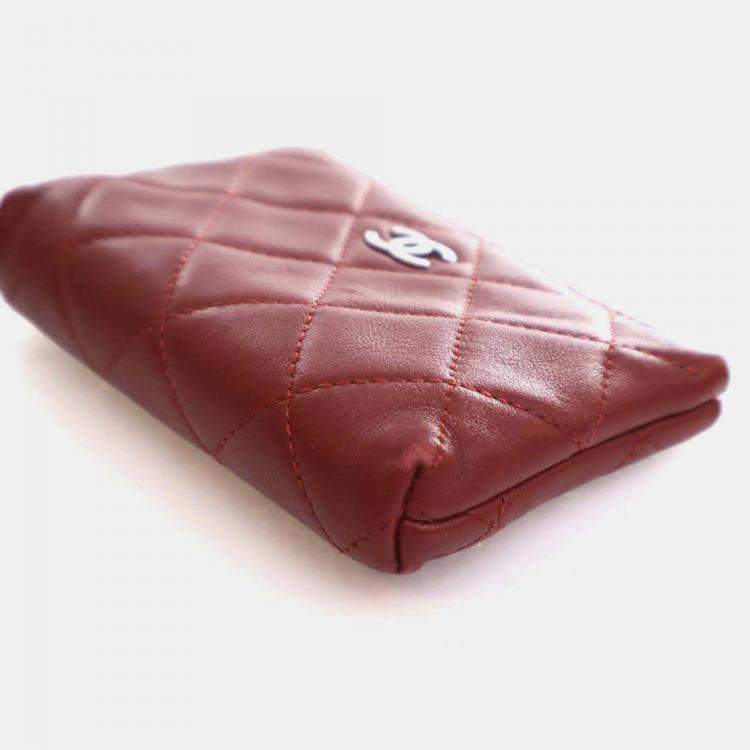 Pre Owned Chanel Lambskin Key Pouch 