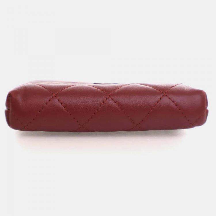 Pre Owned Chanel Lambskin Key Pouch 