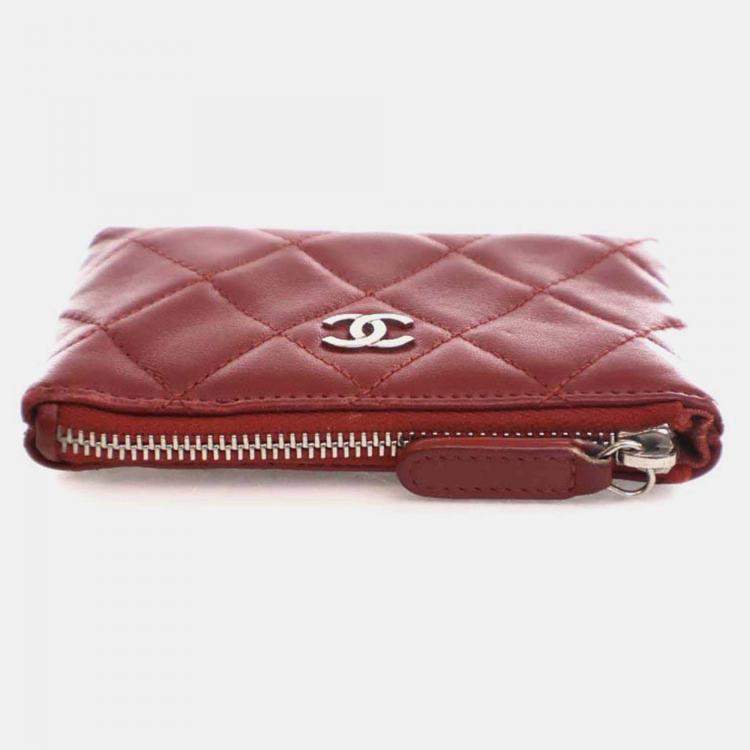 Pre Owned Chanel Lambskin Key Pouch 