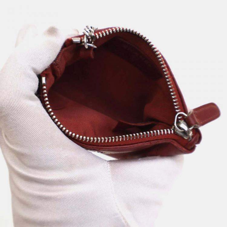 Pre Owned Chanel Lambskin Key Pouch 