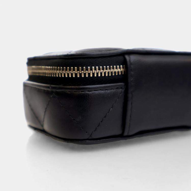 Pre Owned Chanel Candy Mini Black Lambskin Clutch with Chain 