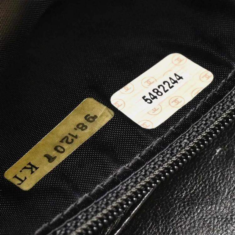 Pre Owned Chanel Black Calfskin Tote Bag