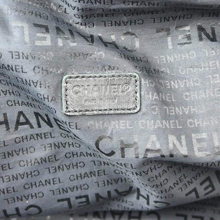 Pre Owned Chanel Sport Line Black Jacquard Nylon Handbag