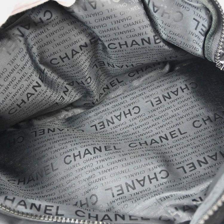 Pre Owned Chanel Sport Line Black Jacquard Nylon Handbag