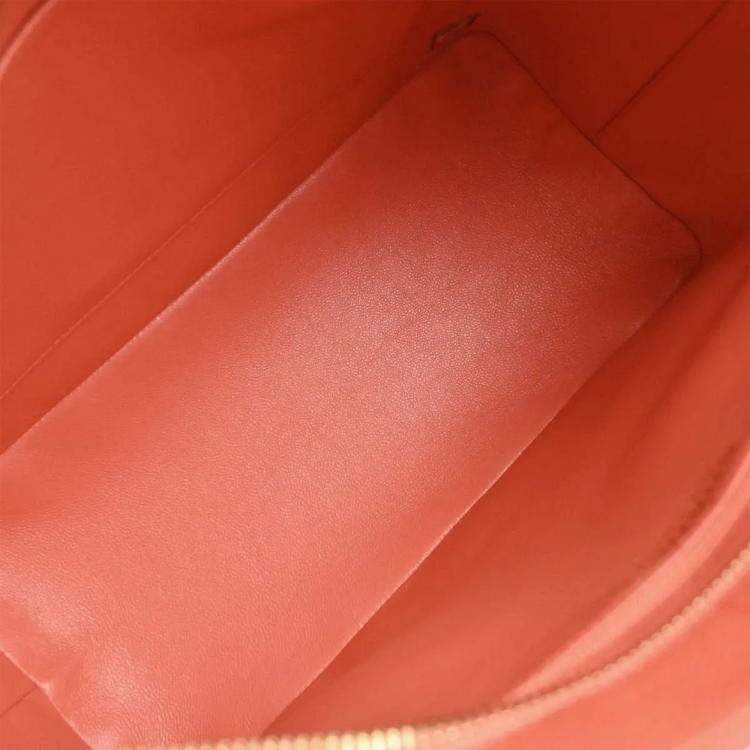 Pre Owned Chanel Medallion Salmon Pink Leather Tote Bag