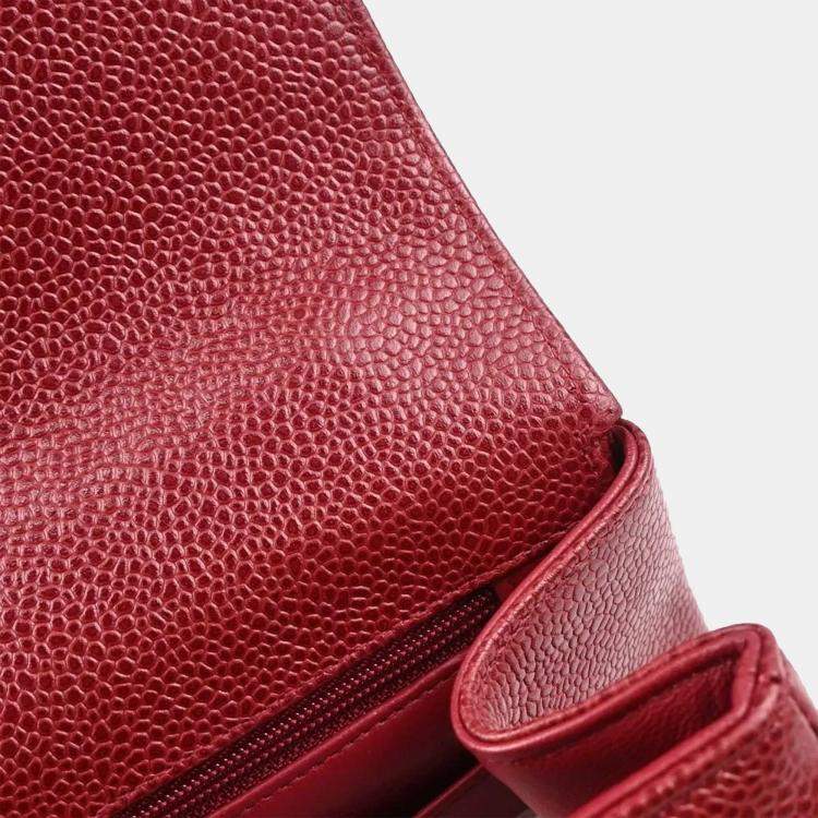 Pre Owned Chanel CC Bordeaux Caviar Leather Shoulder Bag