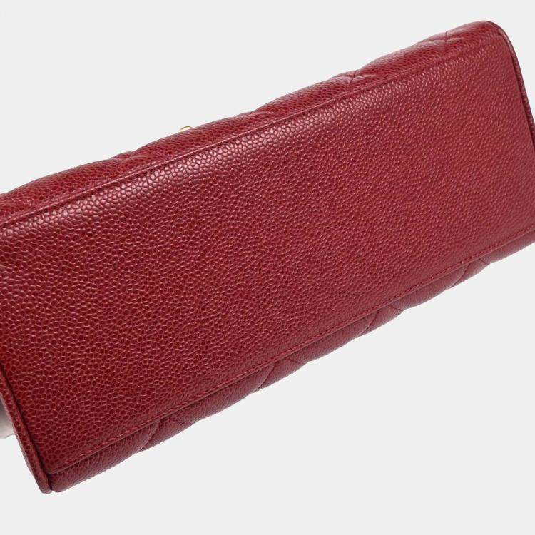 Pre Owned Chanel CC Bordeaux Caviar Leather Shoulder Bag