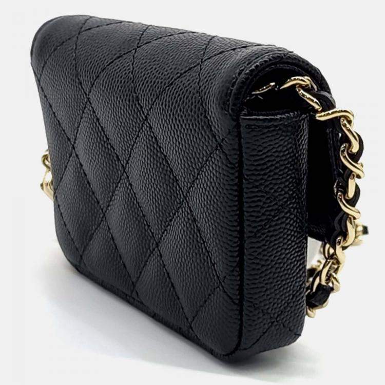 Pre Owned Chanel Caviar Chain Belt Bag