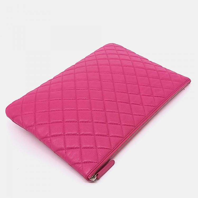Pre Owned Chanel Caviar Clutch Large